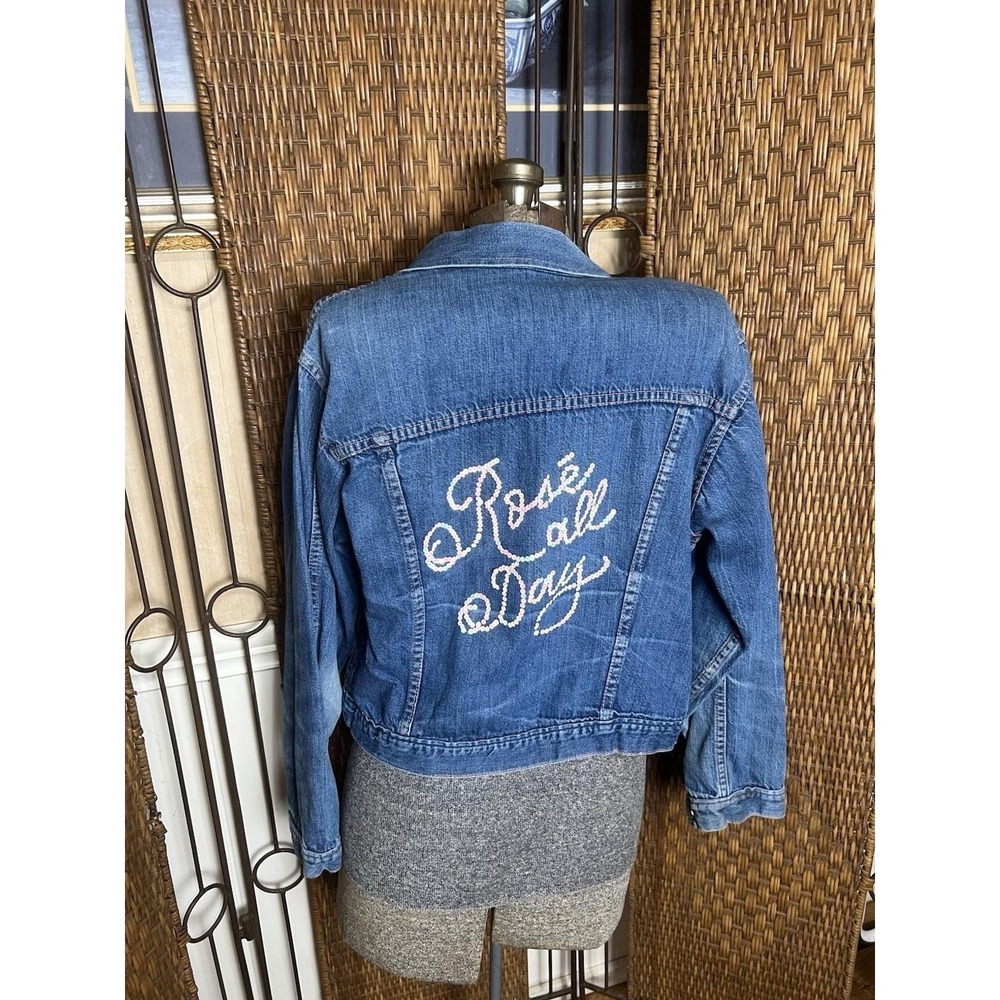 Women's Vintage 60s JCPenny Ranch craft Western Denim Jacket type 2 snap Size 40 - Picture 6 of 9